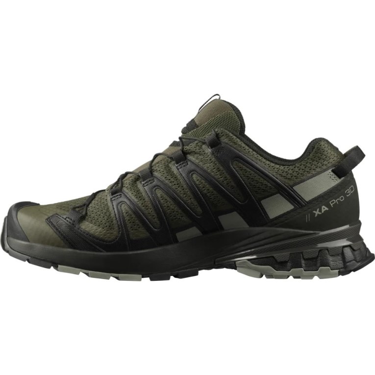 Tenis Para Trail Running Salomon Xa Pro 3d V8 Hombre Verde Oliva Negros | MX IECS523